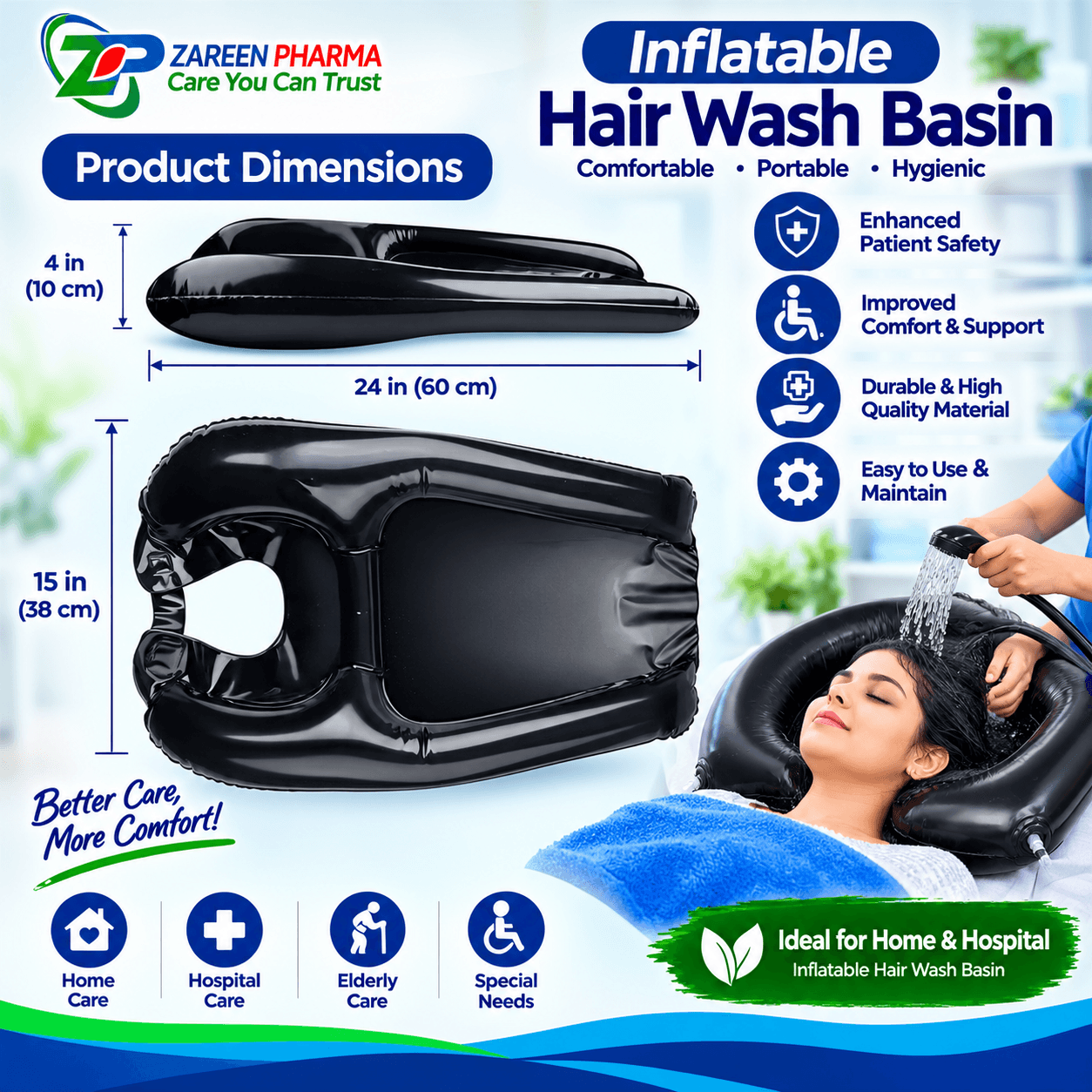 Portable Hair Wash Basin thumbnail 2