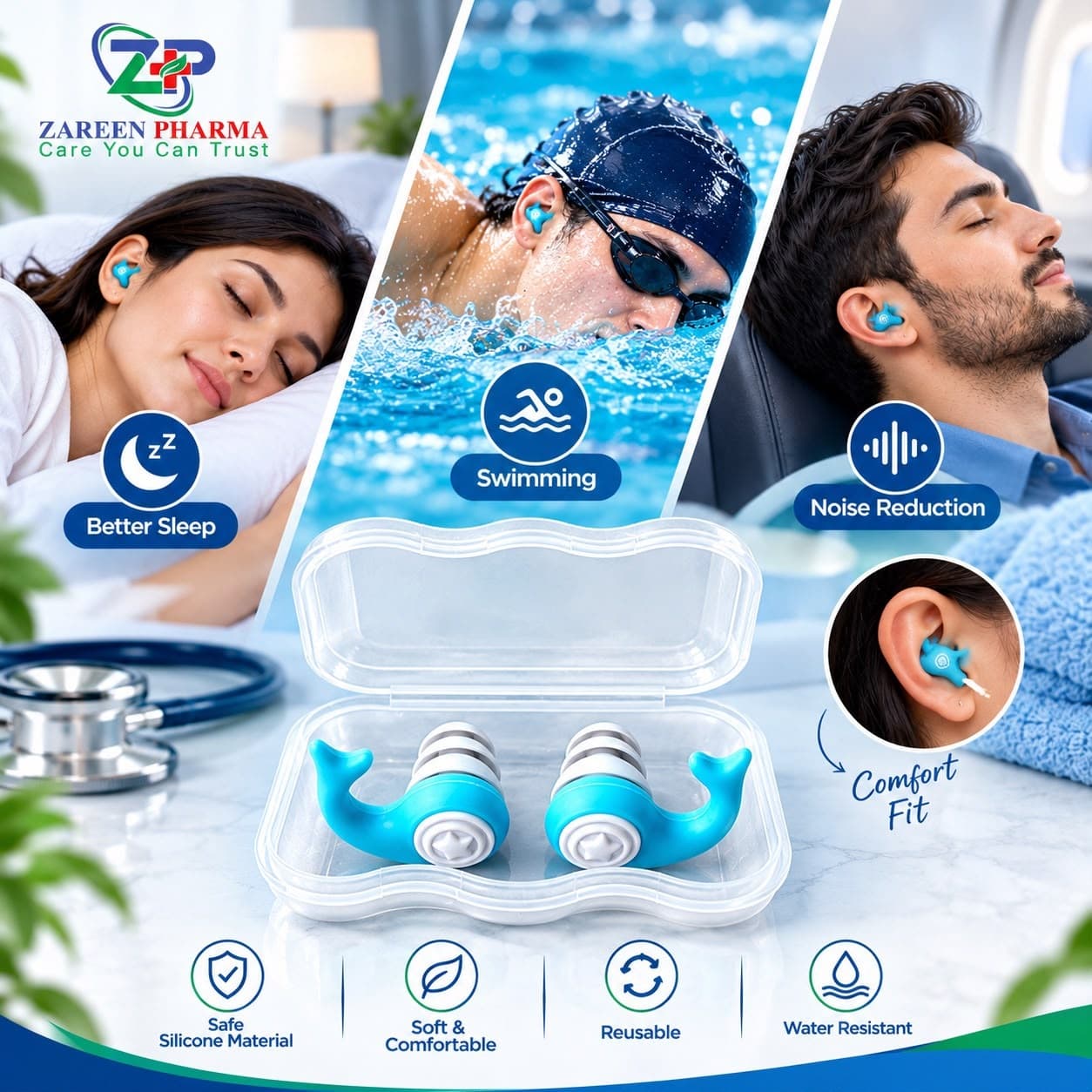 Premium Silicone Ear Plugs